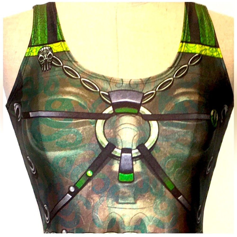 NWT LIVING DEAD HARRY POTTER GREEN SLYTHERIN SKATER DRESS LRG~BRAND NEW - Picture 3 of 6